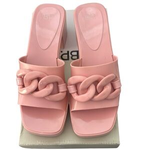 BP Lollie Jelly Platform Sandal w/Chunky Chain Design Size 8 Nearly New in Box